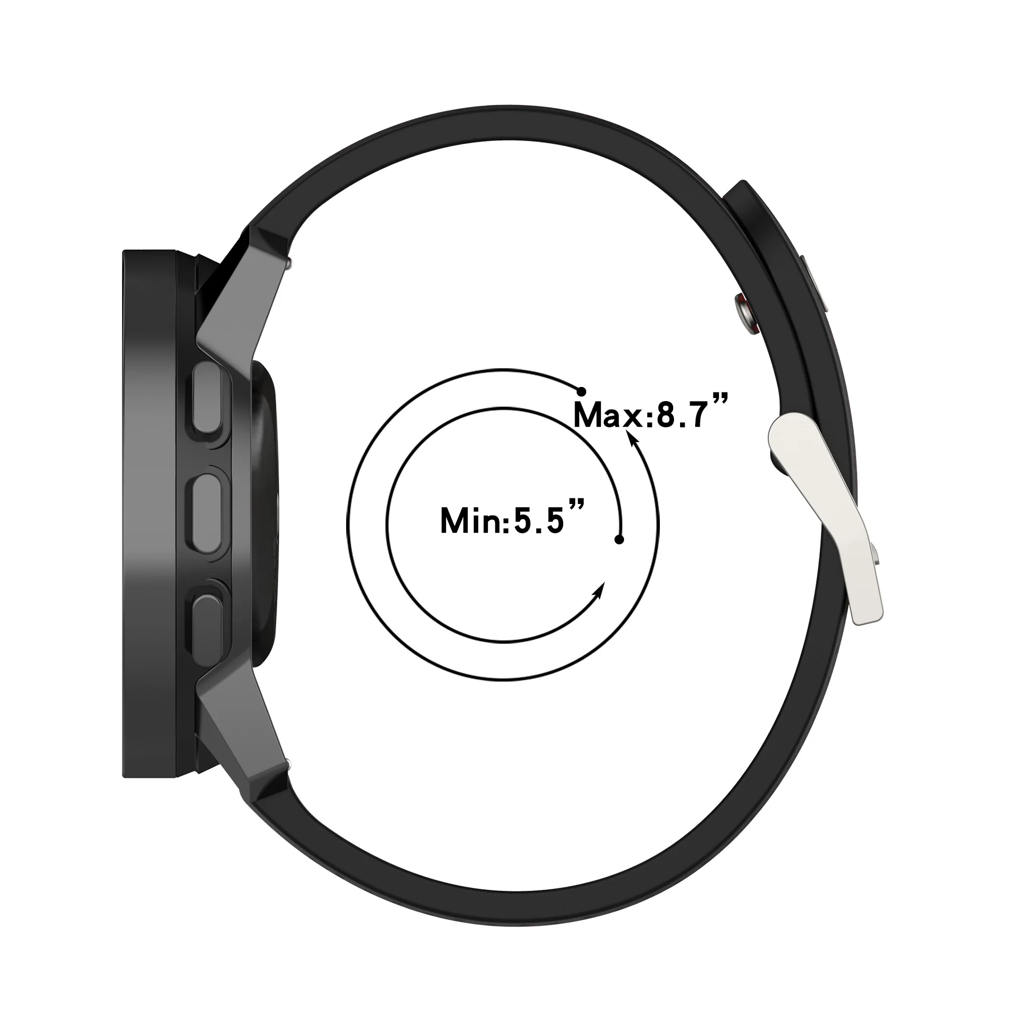 Sportsilikonarmband för suunto 9 peak klockarmband för suunto 3 / 5 peak byte av armband, klockarmband, tillbehör