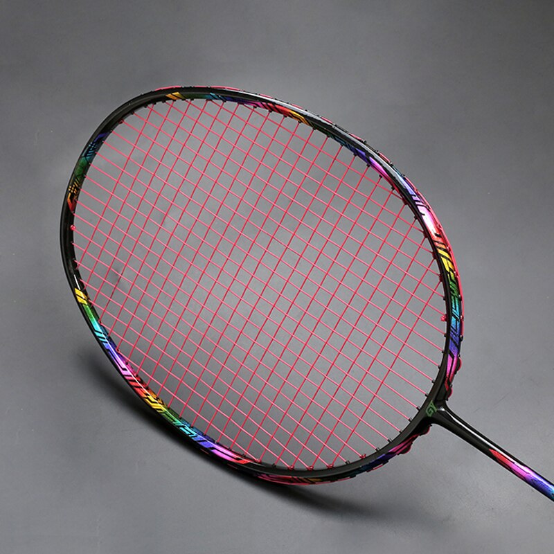 Super Light Carbon Strung Fiber Badminton Racket Tension 28-35LBS 4U 80g G4 Rackets With Bags Sport For Abult