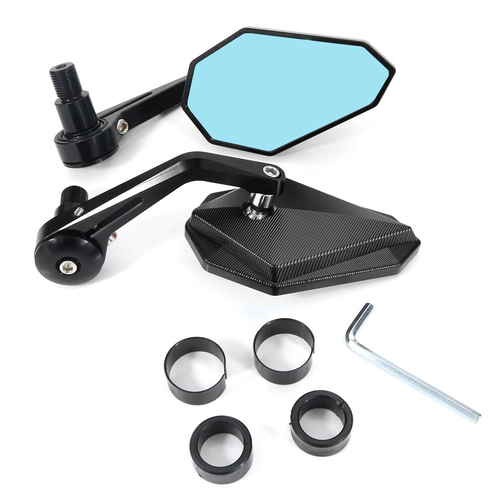 Motorcycle Rear View Side Mirror Cafe Racer CNC Handlebar Bar End Mirrors Fit For YAMAHA XSR900 XSR 700 TMAX 500 Tmax530: black