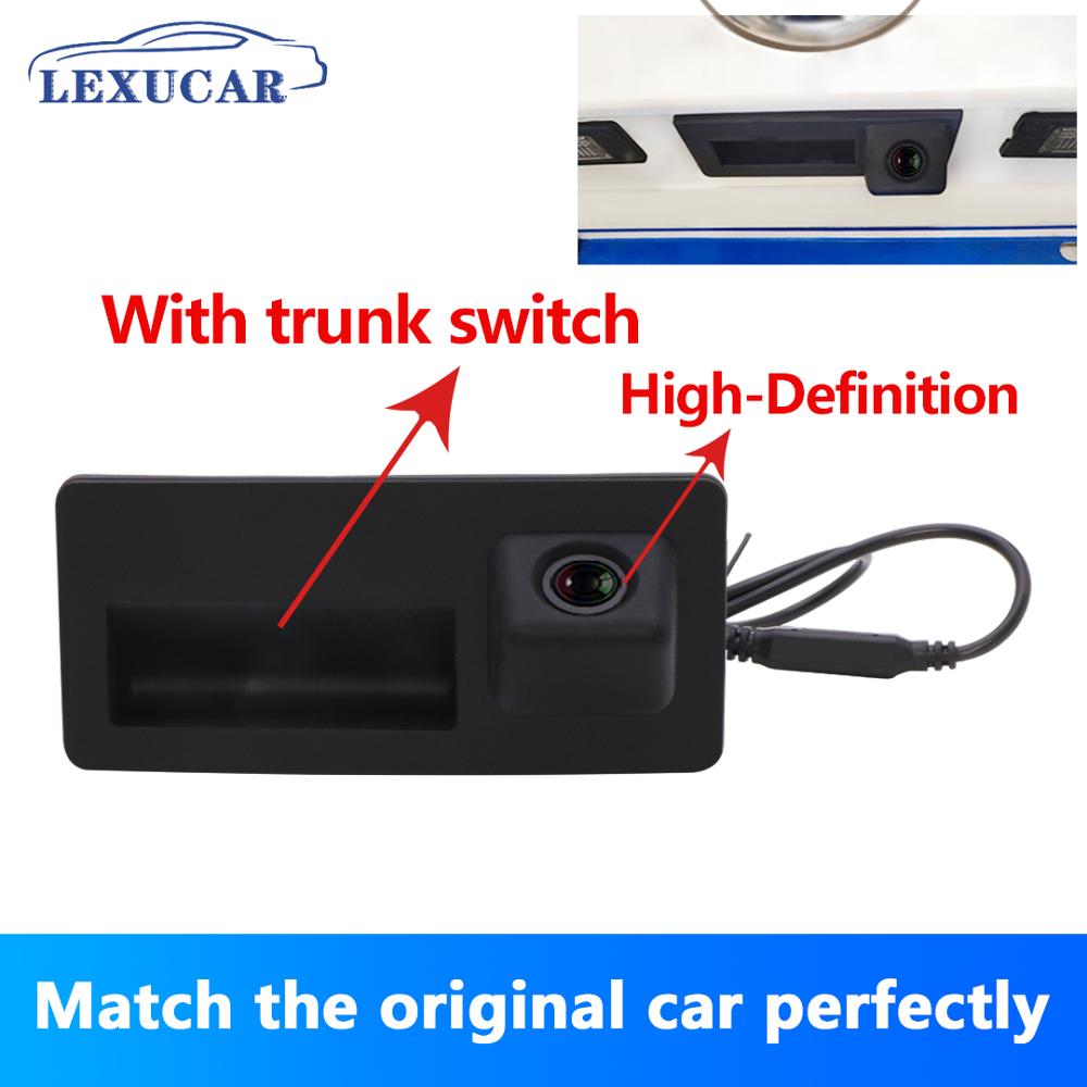 Mib av ryggekamera med håndtak hd vidvinkel rygge parkeringsbil revers rcd 330 Plus til vw tiguan passat  b6 b7 golf 5 6
