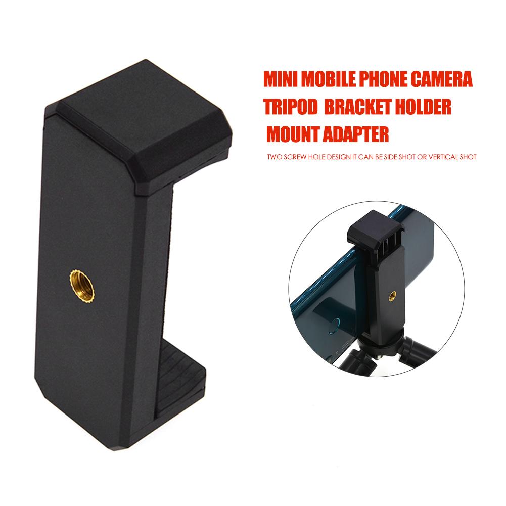 Mini Mobile Phone Camera Tripod Stand Clip Bracket Holder Mount Adapter for iPhone Android Phone Can be Installed on Any Tripod