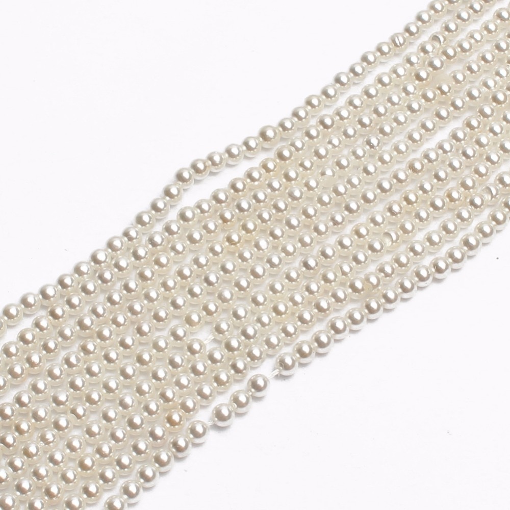 Natural A+ white beads shell pearl Round Loose beads ball For Jewelry Making DIY Bracelet Necklace 15 inches 2/3/4/6/8 mm