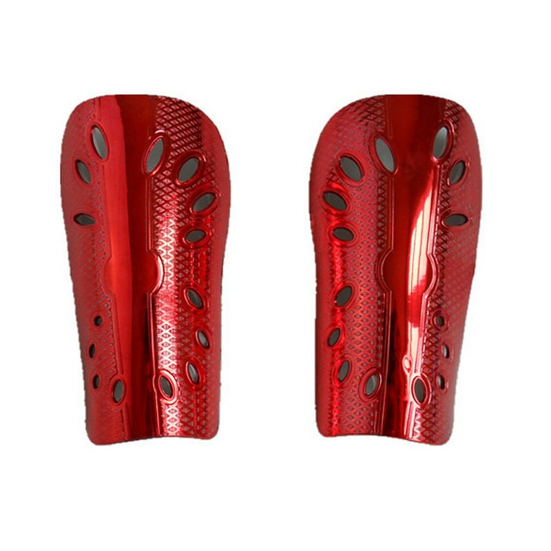 Voor Volwassen 1 paar Reflecterende Plating Professionele Voetbal Scheenbeschermers Voetbal Been Pads Protector Shin Splint Brace Kalf Mouwen: Rood