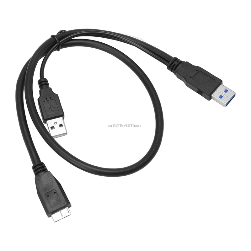 Usb 3.0 dual power y shape 2 x type a - micro b kaapeli ulkoinen kiintolevylevy