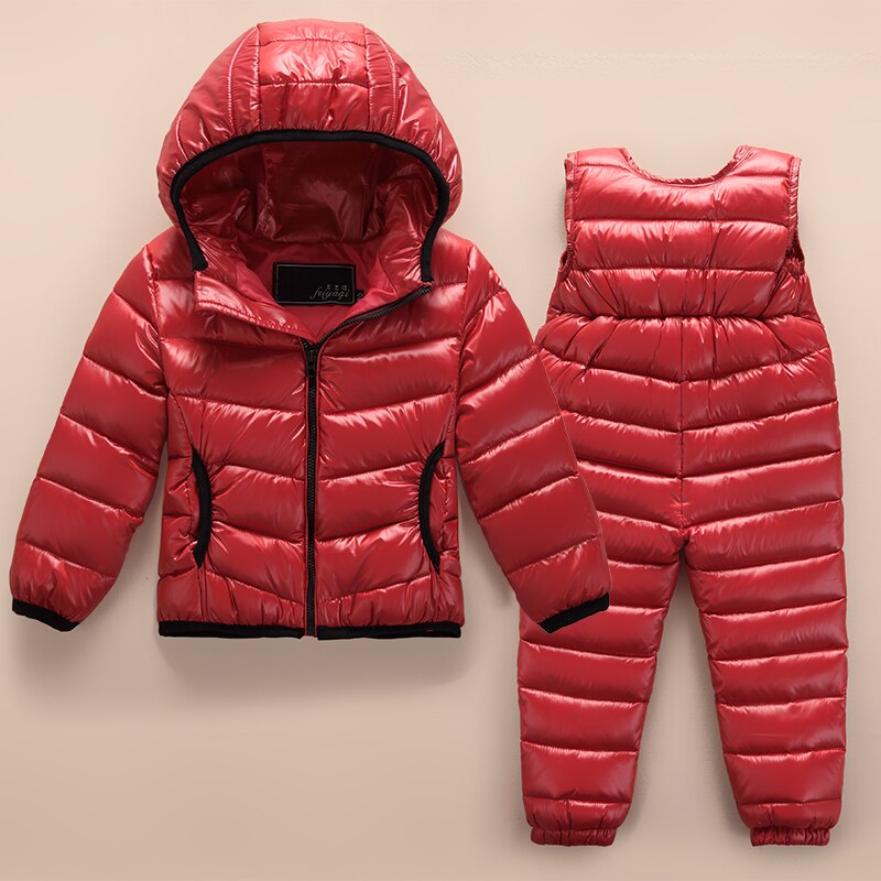 Clearance barnjacka varm barn snökläder 2-5 år pojkar ytterkläder flickor jackor vinter snödräkt parkas barnkläder: Röd / 2t