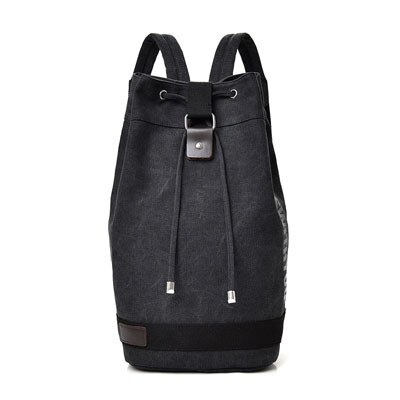 Canvas Rugzak Mannen Grote Capaciteit Laptop Rugzak mannen Reistassen Emmer Rugzak Boekentas Sport Bagpack Grote Verpakking Cubes: big black
