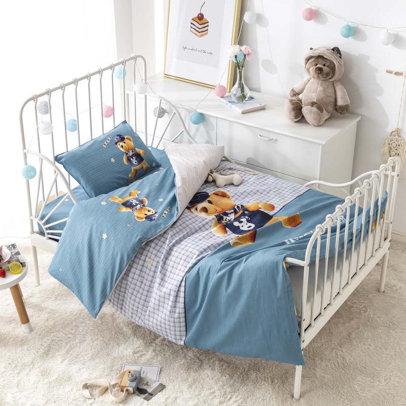 Dagis sängkläder set täcke lakan örngott baby spjälsäng sängkläder set 3 st / set bomull sängkläder utan fyllning