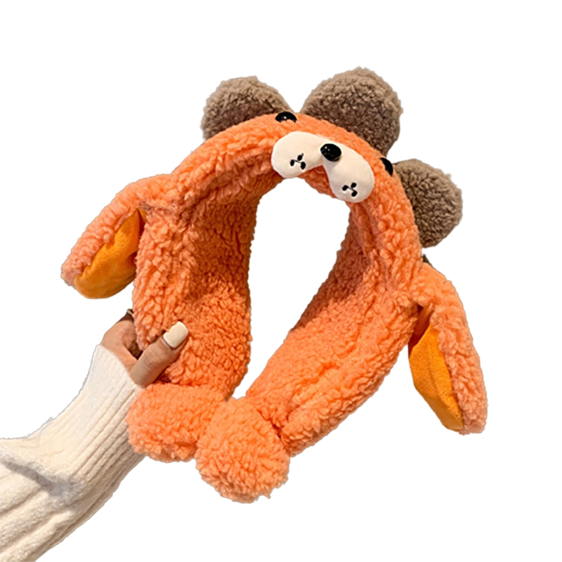 M89E Dier Hoed Met Bewegende Oren Springen Oren Hoed Kids Moving Oorwarmers Leuke Hoofdband: 8