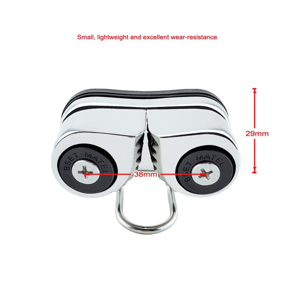 316 Stainless Steel Boat Fast Entry Cam Cleat With Leading Rings Ball Bearings Rope Clamp Boat Cleats Kayak Marine Accessaries