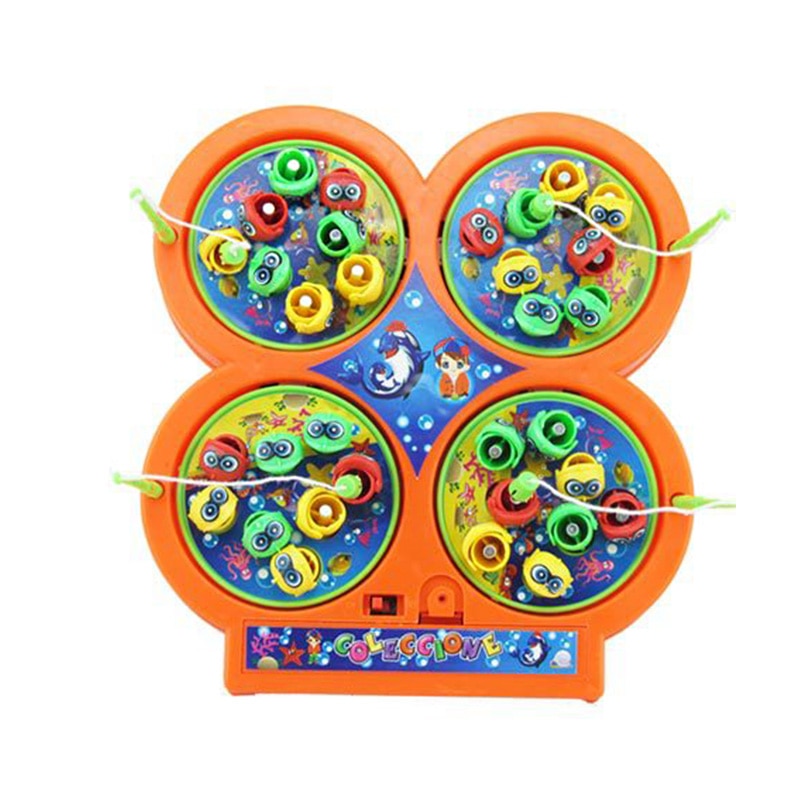Go Fishing Toy Child Game Electric Rotating Magnetic Magnet Fish Toy Kid Educational Toys For Children