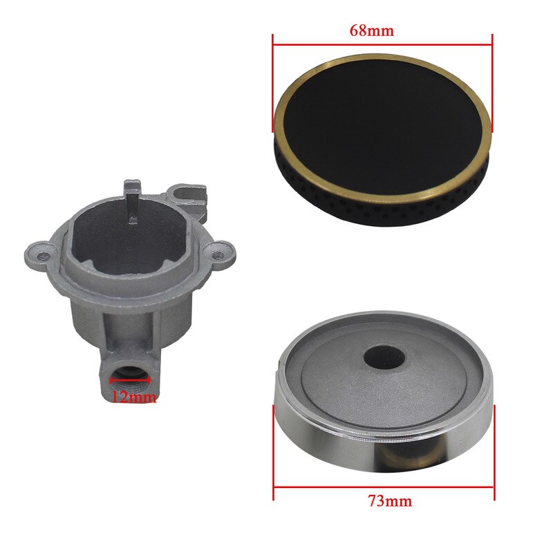 75mm Universal Hob Gas Wok Burner Sabaf Triple burner for gas cooker with base