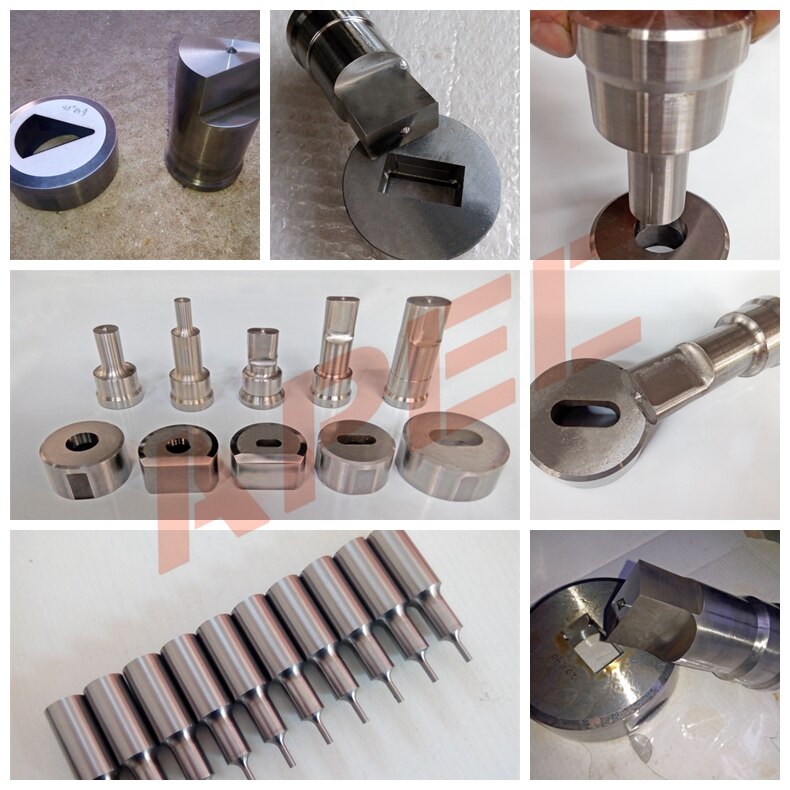 APEC Hydraulic Ironworker Tooling Punch Die-Round/Oblong/Diamond/Square/Butterfly Hole Punching