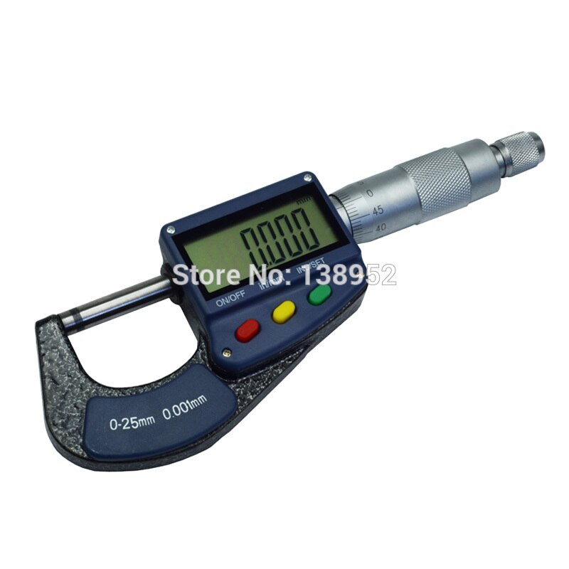 25mm 0.001mm elektronisk digital mikrometer mikron utvendig mikrometer tykkelsesmåler elektroniske måleverktøy