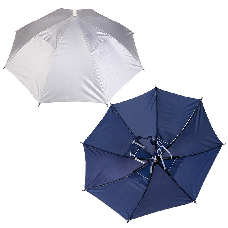 Hoofd Paraplu Hoed Draagbare Cap Outdoor Benodigdheden Opvouwbare Anti-Regen Zonneplek Voor Vissen Accessoires 1Pc Paraplu Hoed