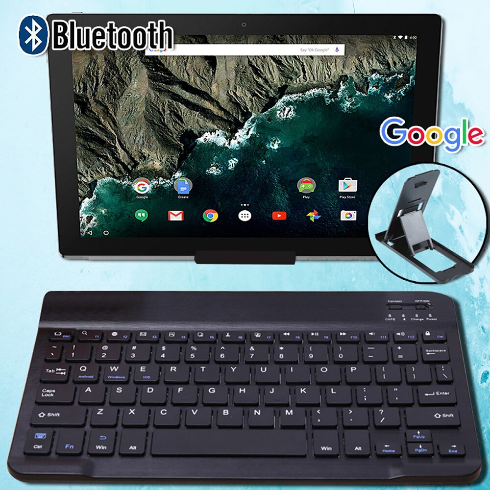 Ultra Dünne Drahtlose Tastatur Mini Bluetooth Tastatur für Google Nexus 10/Nexus 9 8.9 &quot;/Pixel C mit Touchpad für Android Fenster