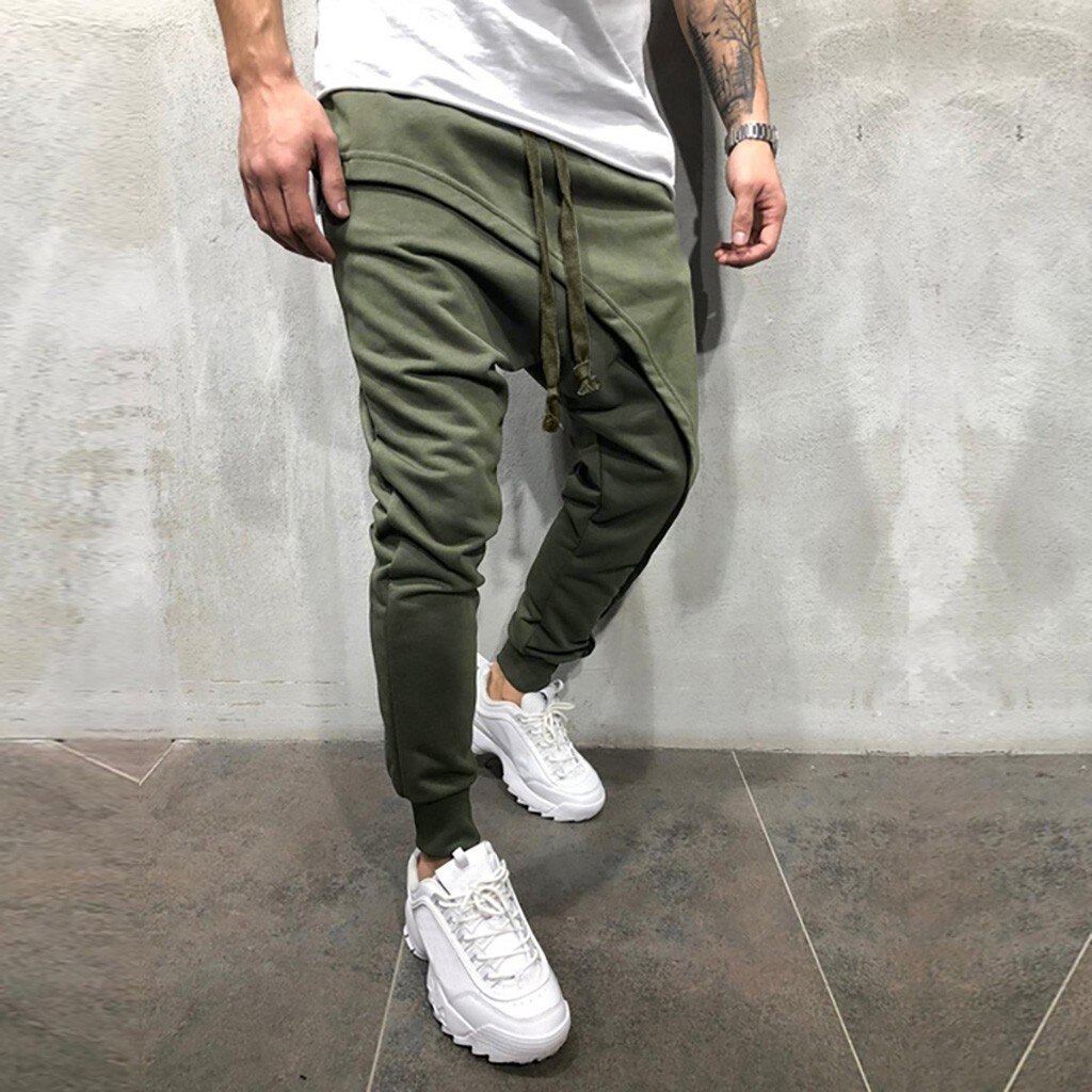 Men Joggers Sports Trousers Stitching sweaterpants Pants Simple Plus Size Fitness Tracksuit Male workout Training sportswear