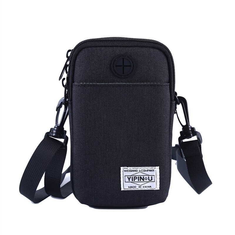 Crossbody étanche Document sac sac de rangement accroché des deux côtés multifonction sacs décontractés: Black