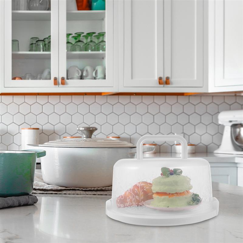 1pc Portable Cake Box Handheld Cake Packaging Food Storage Case Fresh Keeping Container with Lid