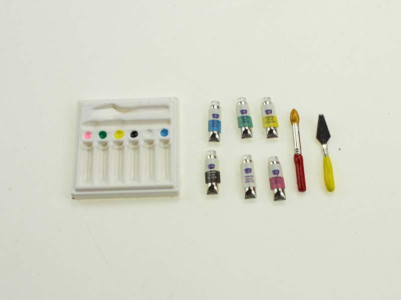 Commercio tutto'ingrosso 1:12 miniatura casa delle bambole mini pittura Ad Acquerello penna bambola accessori giocattolo per la foresta famiglia di animali da collezione Regalo