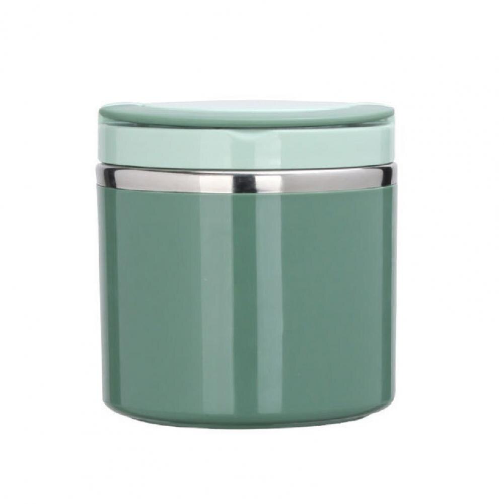 630ml/1000ml Lunch Breakfast Cup Stainless Steel Soup Cup Volume Pot Insulated Food Container Lunch Box Bento Box ланч бокс: L Green