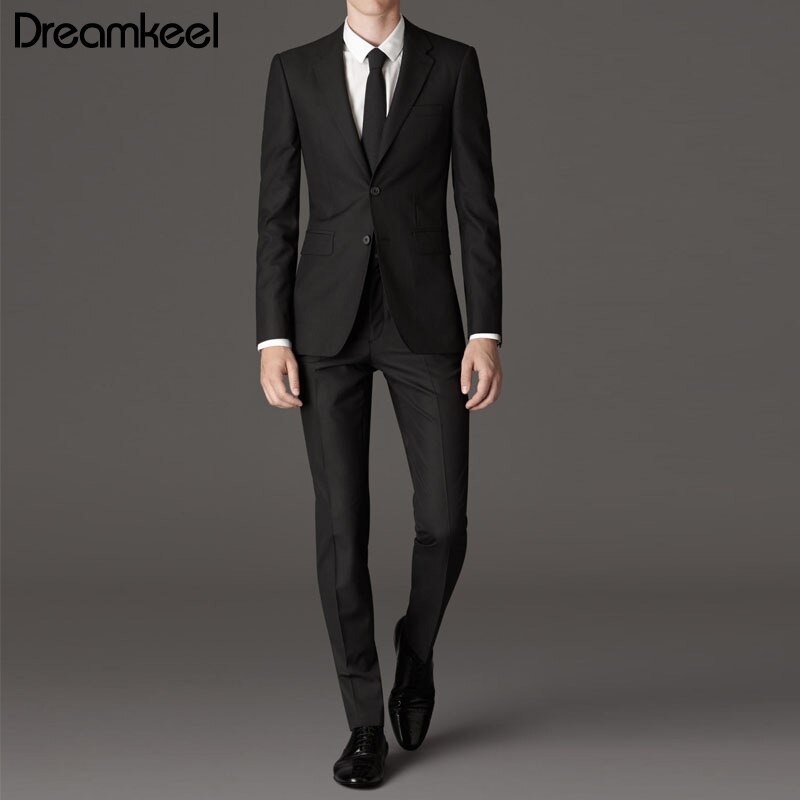 Men’s Plaid Leisure Two-Piece Set – Slim-Fit Business Casual Suit
