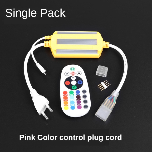 Aquarium fish tank color fluorescent lamp with 220V sump DIY fish tank lamp with LED waterproof light bar 1 meter: For Pink Plug