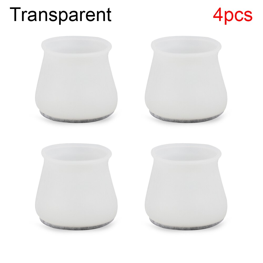 4 stuks siliconen stoelpootdoppen voetbeschermers slijtvaste antislip vilt meubel tafelpoothoezen houten vloerbeschermers: Paars