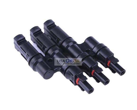 MC4 T Branch Cable Splitter Coupler Combiner MFF FMM Solar Panel Connector IP67