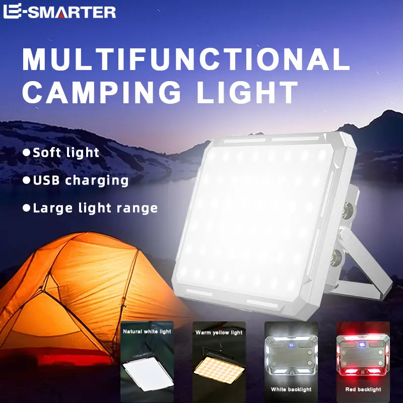 LED-campingtentlicht Oplaadbaar zoeklicht Krachtige noodverlichting voor buiten Waterdichte draagbare hangende nachtlampen