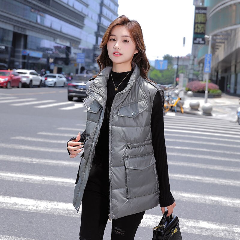 Gilet ample à capuche pour femme, veste – Grandado