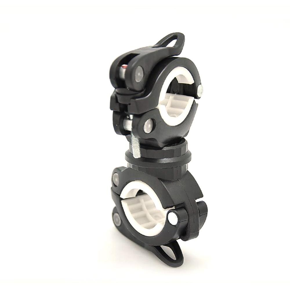 360 Degree Rotation Adjustable Bike Front Lamp Bracket Flashlight Holder Bicycle Handlebar Quick Release Light Mount Clamp Clip
