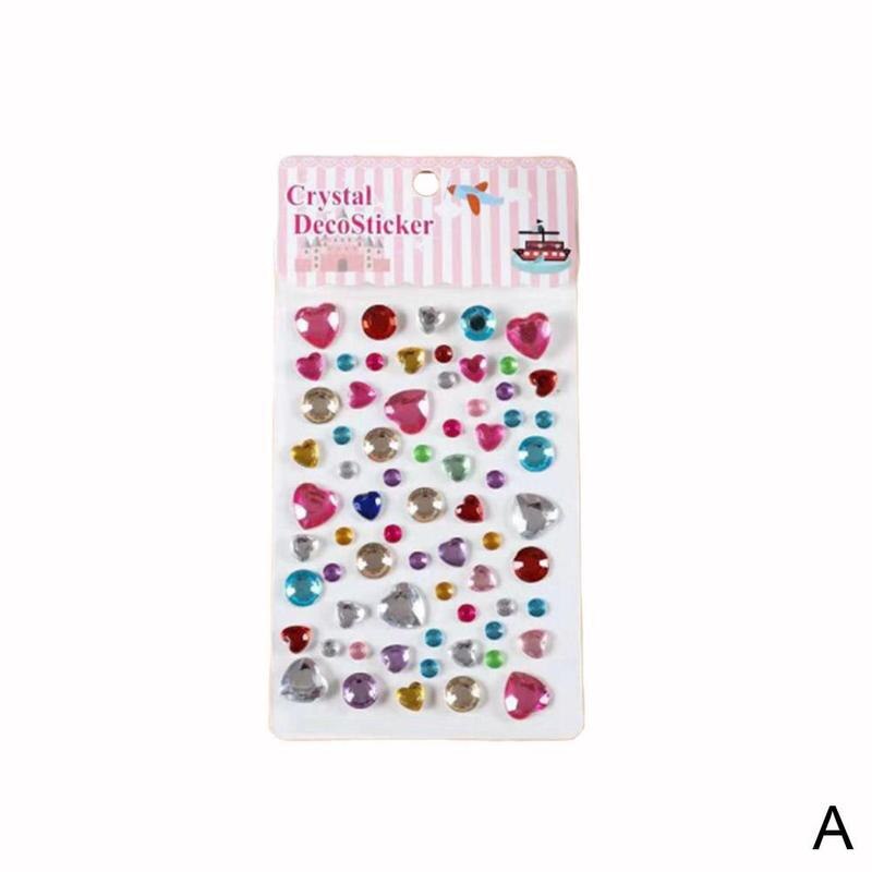 Pegatinas de diamantes de imitación 3D DIY para niños, decoraciones tridimensionales de coche de cristal acrílico, pegatinas de ordenador para Álbum de niños U2I3: A