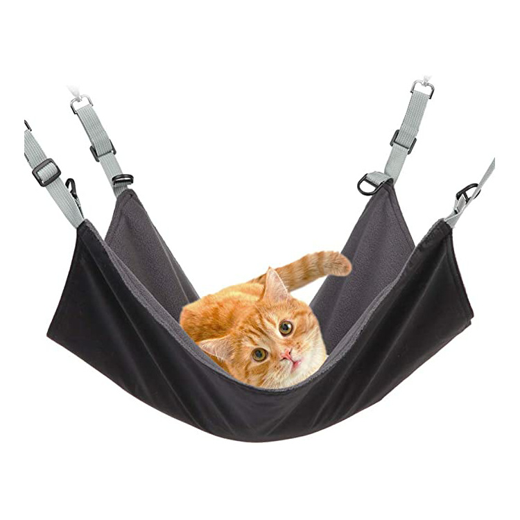 Forniture per animali domestici amaca piccola gatto letto sospeso amaca per gatti giapponese ottavino letto da campeggio per animali domestici a doppio strato per cani e gatti: nero
