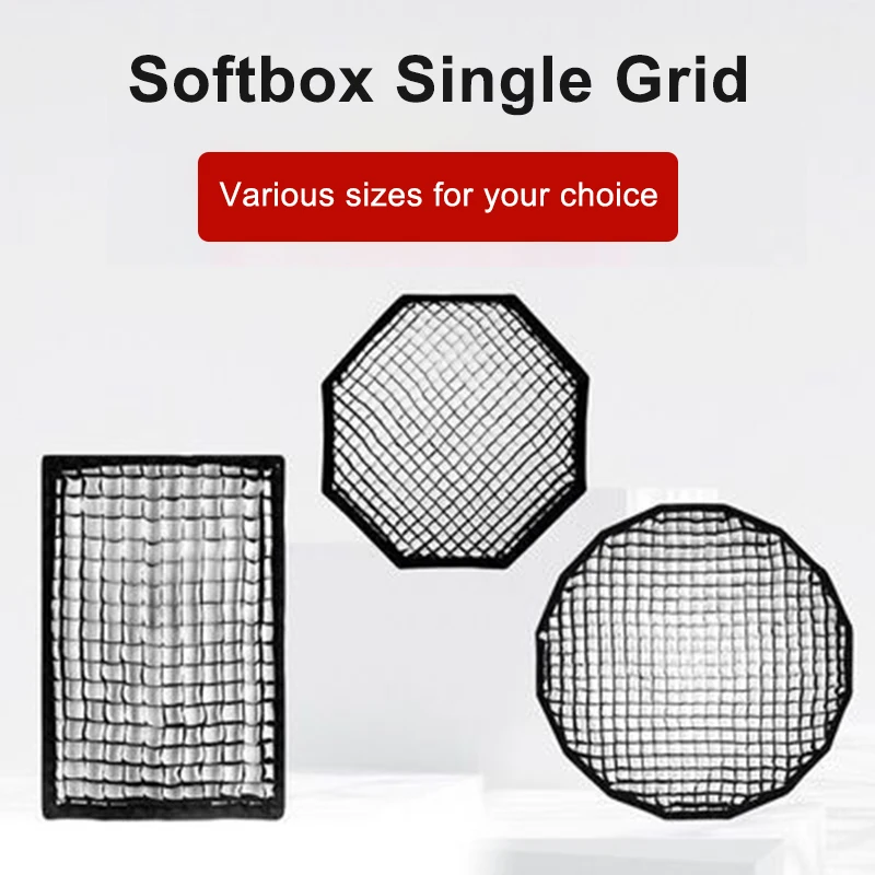 Honeycomb Grid For Octagon Square Rectangle Hexadecagon Deep Softbox 30* 40 50*70 55 60 65 80 22*90 95 80*120 140 35*160cm