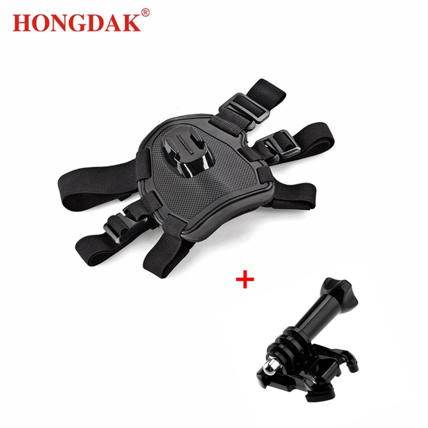 Hongdak – harnais réglable pour Gopro, Kit de récupération de chien, ceinture de poitrine, crochet en J, boucle de Base: with mount 3