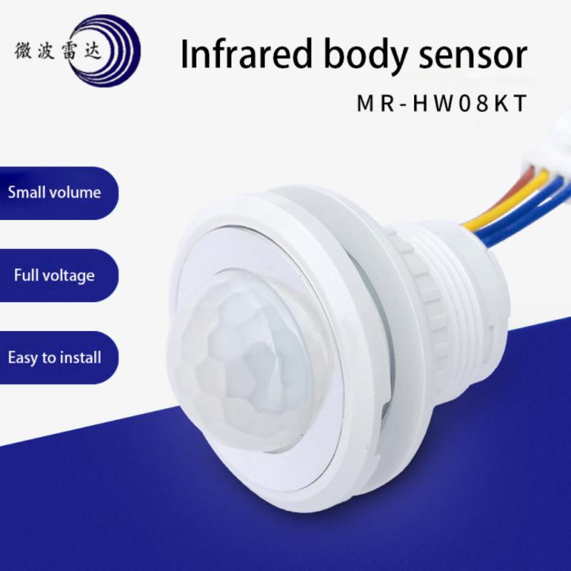 Pir Infrarood Detector Ir Infrarood Motion Sensor Switch Ac 110V-220V Led Instelbare Vertraging Schakelaar Voor home Verlichting Inductie