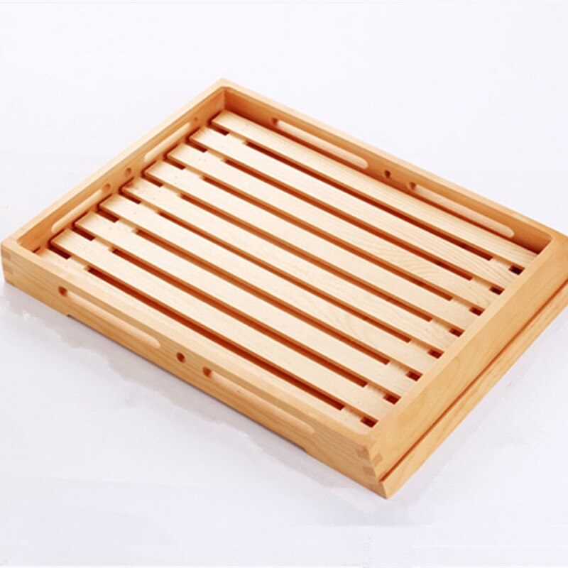 Eco-Friendly Wooden Serving Tray Natural Color Wood Cake Plate Bread Board Baking Store Display Plate Coffee/Tea Trays