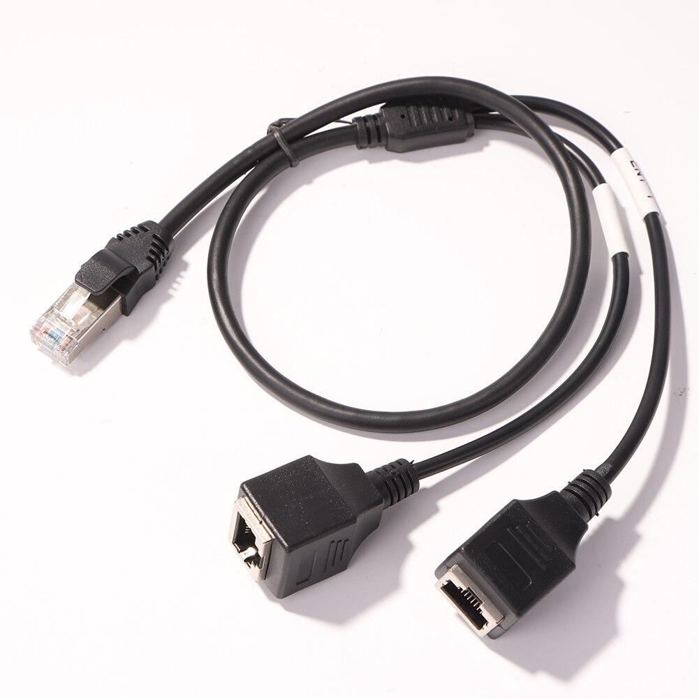 60cm Cat 5 Network Cable RJ45 1 Male to 2 Female Ethernet LAN Computer Splitter Adapter Connector Extension Cord Cable