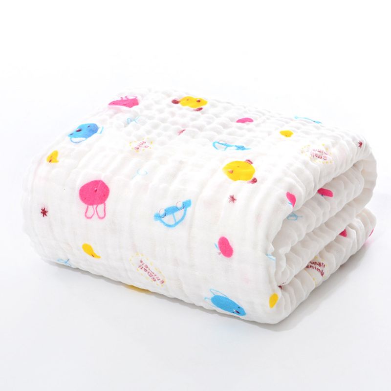 6 Layers of Baby Washcloths Kids Bath Towel Muslin Cloth Bathrobe Wrap Blanket R2JF