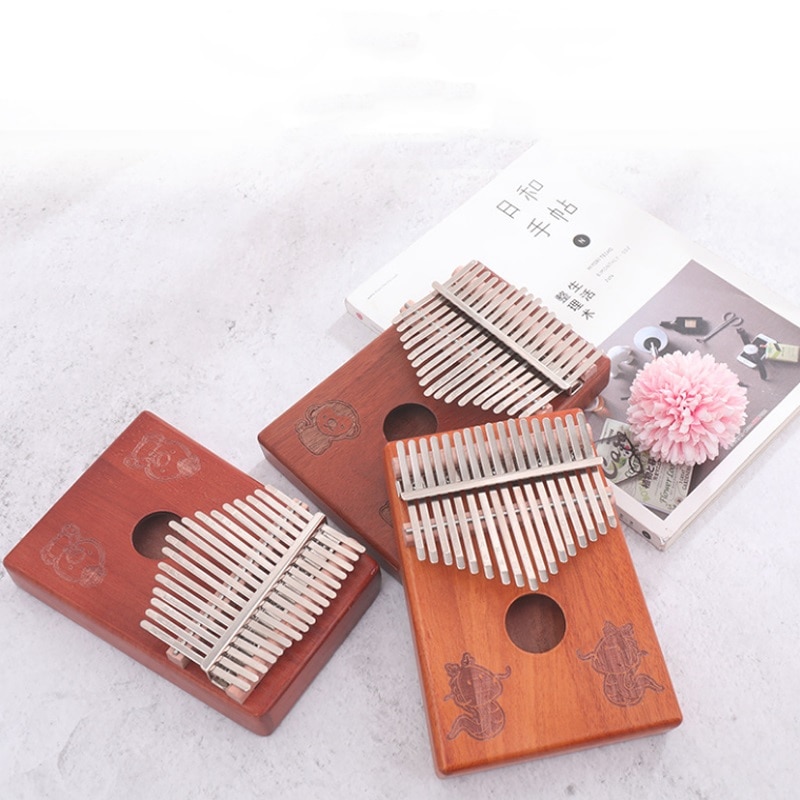 17- taster kalimba thumb piano kinesisk stjernetegn mønster bærbart thumb piano gir god lyd og studiebok for nybegynnere