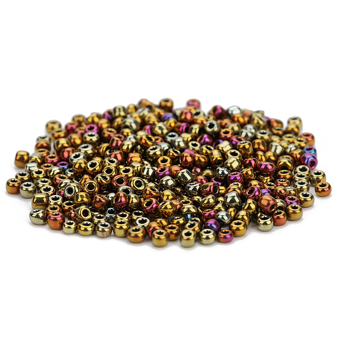 Deep Color Charm Czech Glass Beads Charms Seed Beads Kralen Glass Spacer Beads for Jewelry DIY Making DIY Bracelet: Gold multi / 4mm(apx 500pcs)