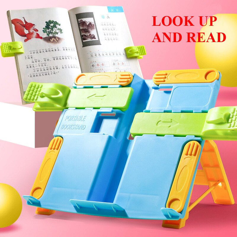 Book Stand Holder Portable Foldable Bookends Bookstand Reading Support For Student Children Writing Bracket Office Accessories