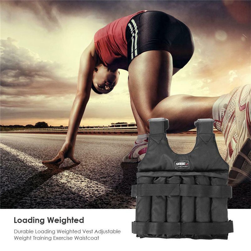 20/50kg Max Loading Adjustable Weighted Vest Fitness Training Exercise Waistcoat 1680D Oxford Cloth Running Weight Boxing Vest