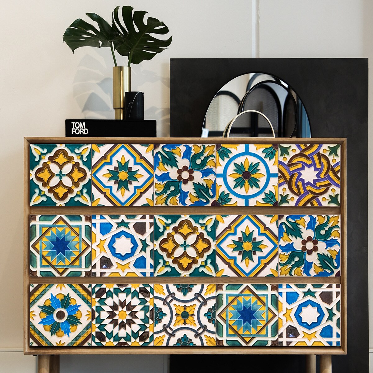 CZ128 Mediterranean style small size ceramic tile sticker kitchen bathroom bar counter window wall sticker