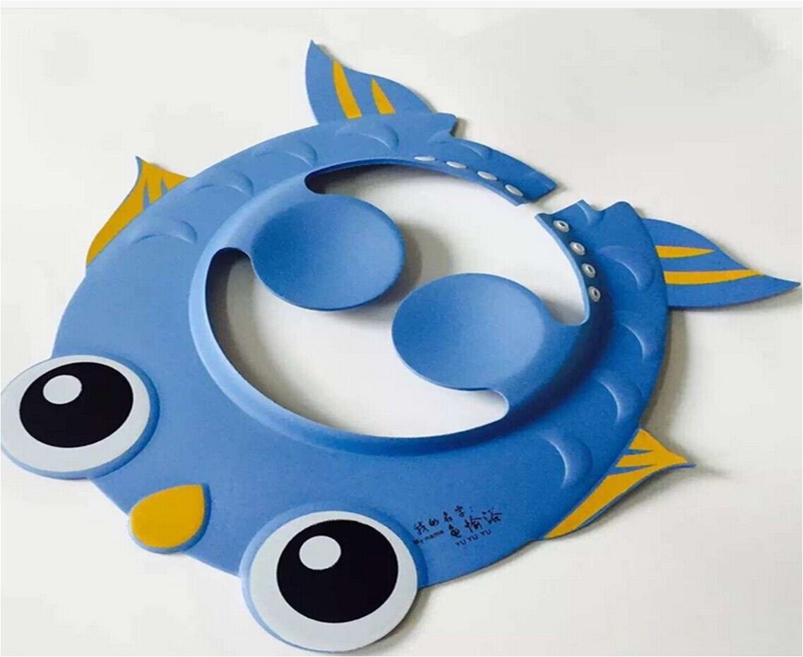 Gorro de baño seguro para bebé, niño y niña, champú, gorro de ducha, protector para el cabello: Azul
