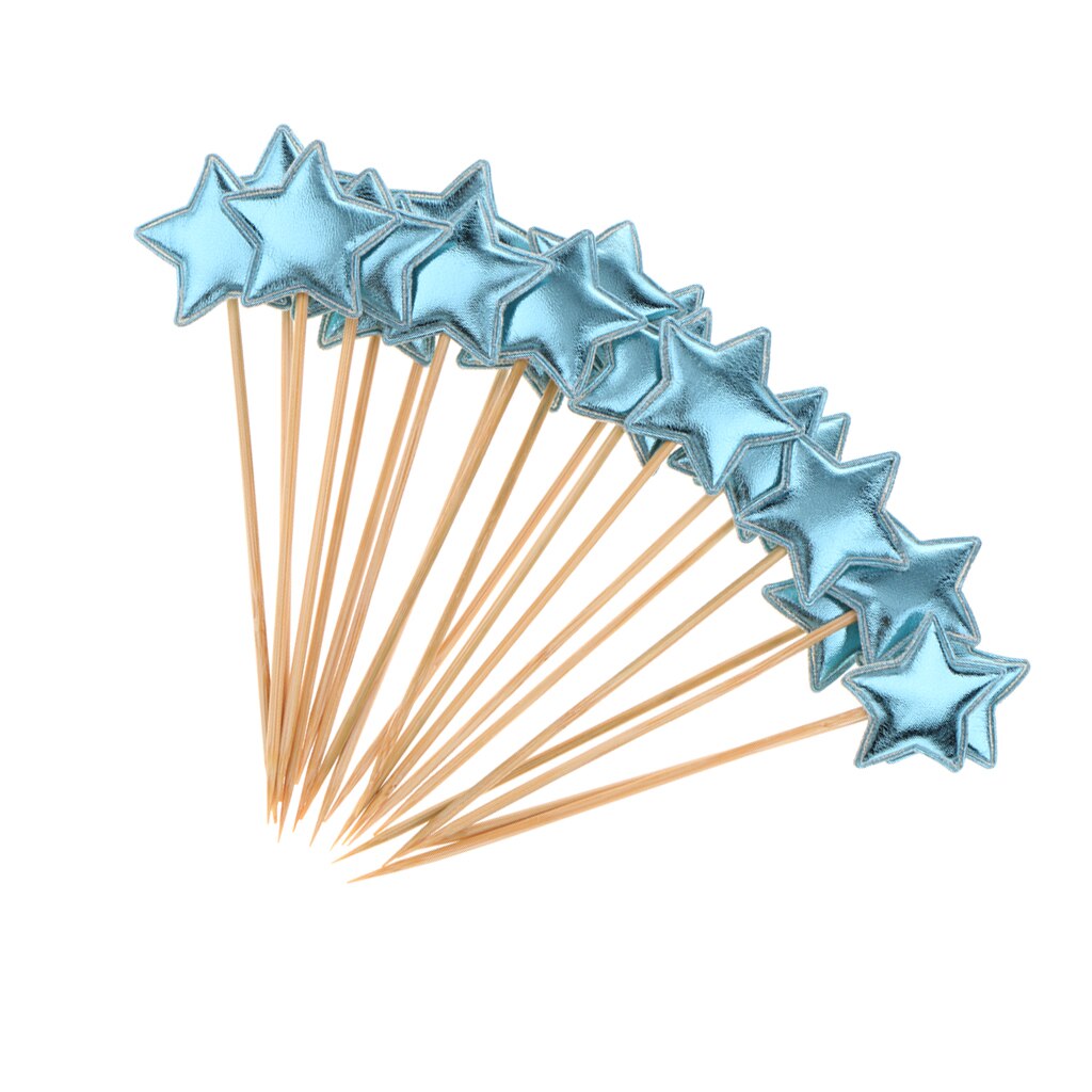 20pcs Star Cake Topper Sign Home Party Shop Cupcake Toothpicks
