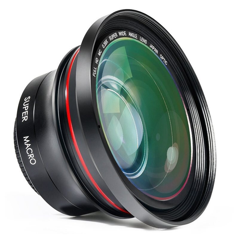 ORDRO Camera Lens HD 0.39X Super Wide Angle Lens for Camcorder Video Recording (FS-1)