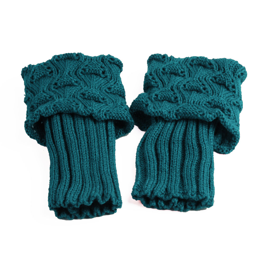 10 kolor długie kobiety dzianiny zimowe getry stałe zimowe skarpetki W7001 #: paw niebieski