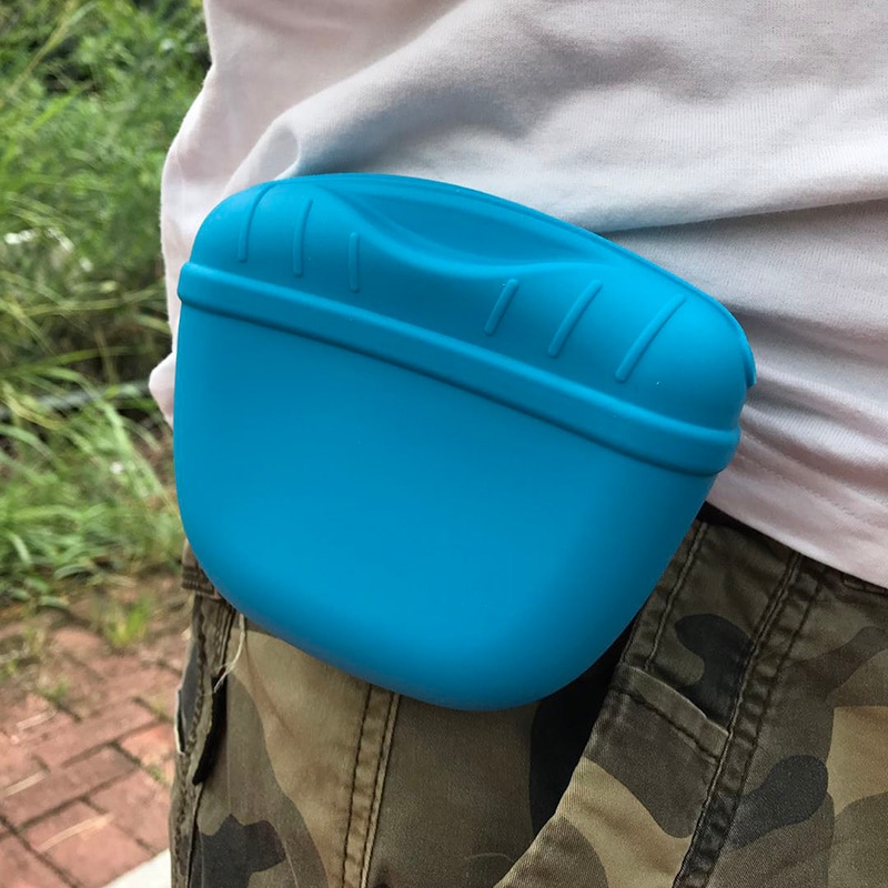 Silicone Outdoor Portable Dog Treat Waist Bag Snack Haversack Pocket Reward Bags Dogs Cats Training Bag Pet Accessories