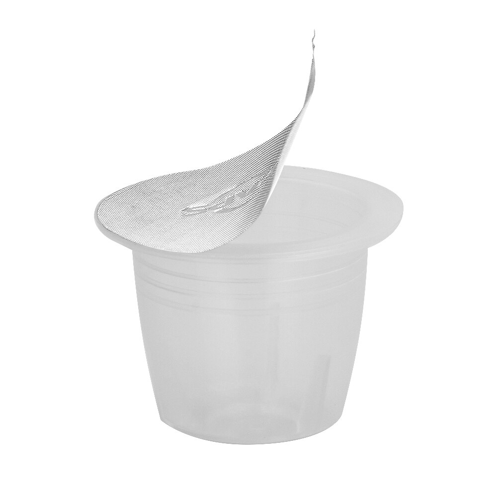 Stainless steel Refillable Capsule Pod or Tamper or Disposable Empty Coffee Capsule Pod + Aluminum Seals for Nespresso Machines